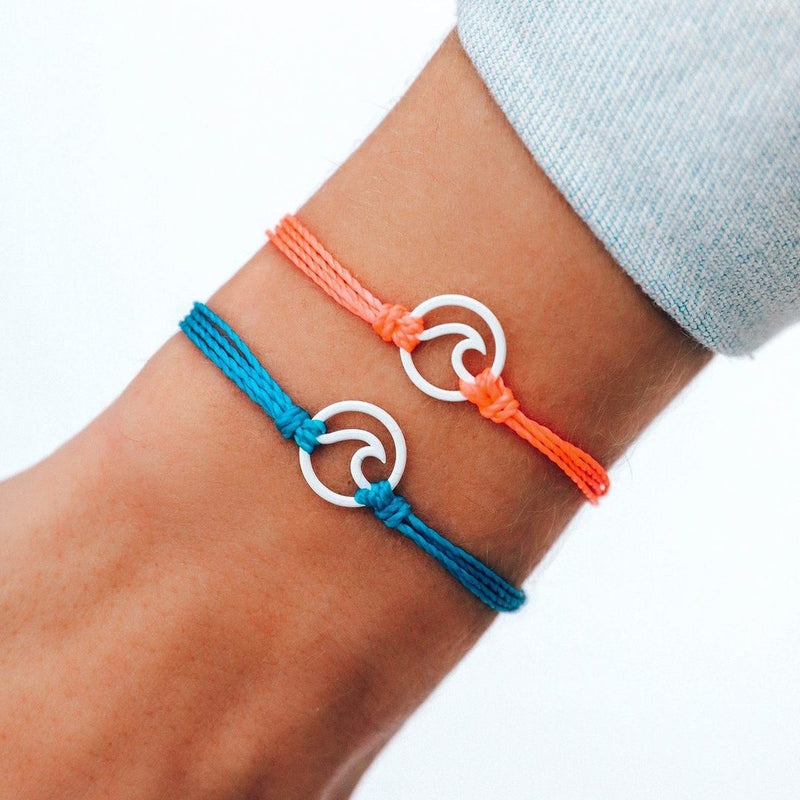 White Enamel Wave Bracelet