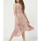 Tie Shoulder Smocked Dress Girls